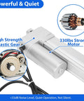 Heavy Duty Electric Linear Actuator With 100mm Stroke For 1500N 330lbs Thrust IP54 Weather Resistant And Built In Limit Switch