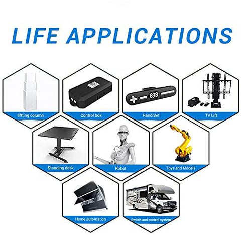 Electric Micro Linear Actuator 12V - 2" Stroke, 64N/14.4lb, Speed 0.6inch/s Mini Waterproof Motion Actuator Small 12 V DC, w/Mounting Brackets, for Sofa Massage Recliner TV Table Cabinet Window Lift - Buy Bearings online - Fast US Shipping