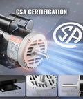 5HP Air Compressor Electric Motor, 230V 25 Amps, 56HZ Frame 3450RPM, 7/8" Keyed Shaft, 2.25" Shaft Length, Single Phase, CCW/CW