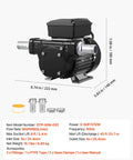 Workhorse 16 GPM Oil Transfer Pump For Diesel Kerosene Biodiesel From VEVOR 110V AC Electric Fuel Transfer Pump side view
