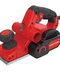 Electric Handheld Planer With 6 Amp Motor For Fast Smooth Planing in Wood Plastics and Composites Red Design Side View