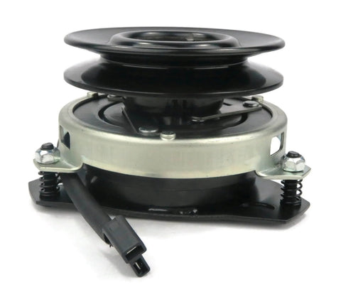 Electric Clutch Replacement for Craftsman174509, 140923 with wiring harness and billet pulley, side view