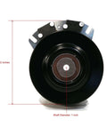Front view of Electric PTO Clutch for Exmark 103-0662, 27-30HP Kohler Lazer Z showing 1 inch shaft diameter and 7 1/2 inch height.