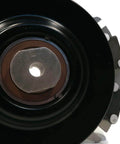 Close-up of Electric PTO Clutch for Exmark 103-0662, 27-30HP Kohler Lazer Z showing metal components and bore.