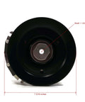 Front view of Electric PTO Clutch fits Kutbota K3811-10130, K381110130, K3811-10132, K381110132, showing pulley and shaft dimensions.