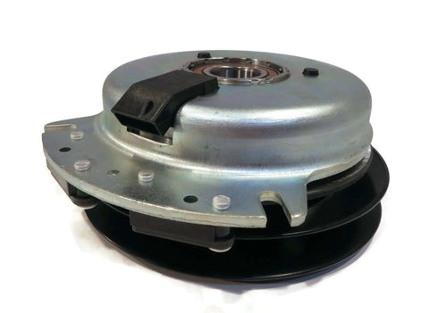 Side view of Electric PTO Clutch fits Kutbota K3811-10130, K381110130, K3811-10132, K381110132 with pulley and harness.