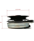 Side view of Electric PTO Clutch for Exmark 103-0662, 27-30HP Kohler Lazer Z (370000 & Up), showing pulley and dimensions.
