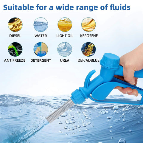 Electric Drum Barrel Pump, 12V DC/100-240V AC Power, 55 Gallon Drum Pump with 2-Inch Bung Adapter, 7.4 GPM flow for various fluids