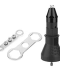 Electric Rivet Nut Adapter For Fast No Fuss Riveting With Your Drill, Durable Metal And Plastic Construction, tools included