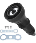 Electric Rivet Nut Gun Adapter For Cordless Drill The Ultimate DIY Riveting Tool Attachment featuring black durable construction with accessories.