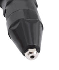 Close-up of Electric Rivet Nut Gun Adapter for Cordless Drill, black, durable high-speed steel construction, compact design.