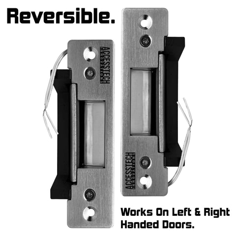 Heavy Duty Electric Strike Door Lock 2200 Lbs ANSI Standard Model 300 reversible for left and right-handed doors.
