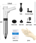 Electric Toilet Plunger That Clears Clogs Fast With 6 Bar Pressure And Built In Air Pump No Pumping No Waiting by Puniarmu, accessories shown
