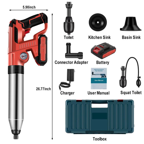 Electric Toilet Plunger With Dedicated Storage Box That Clears Clogs In About Two Minutes No Plumber Needed Cordless Toilet Plunger Kit