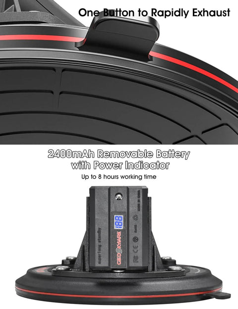 Electric Vacuum Suction Cup Lifter With 8 Inch Base and Long Lasting Battery