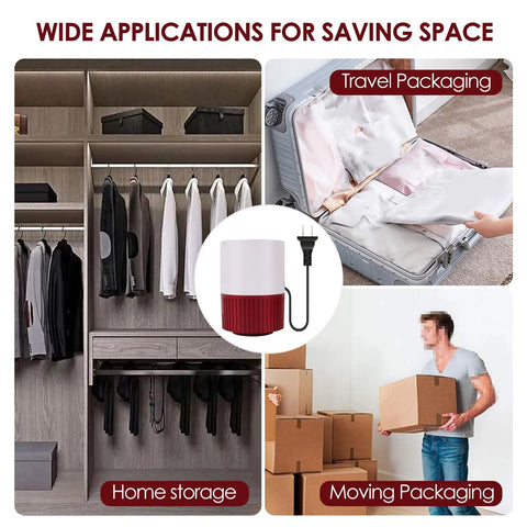Wide applications of large storage bag vacuum pump for home, travel, and moving packaging.