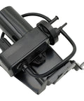 Black electric vacuum pump with bracket for Ford F Series Super Duty and Dodge Ram 1999-2010, replacement OEM parts.