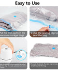 Steps to use Electric Vacuum Pump For Bags Portable Quick Air Removal with storage bags and linens