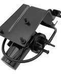 OKAY MOTOR 904-214 electric vacuum pump with mounting plate, black plastic housing and inlet/outlet ports