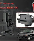 Electric Vacuum Pump For Ford F Series Super Duty And Dodge Ram With Bracket 1999 2010 shown with truck image
