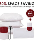 Electric vacuum pump for large storage bag space-saving solution