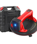 Electric Vacuum Suction Cup Lifter With 8 Inch Base, Heavy Duty 440 lbs Capacity, shown with carry case, industrial tool for glass