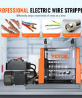 Automatic Electric Wire Stripping Machine 60W with Visible Stripping Depth Reference, showing motor and wire stripping channels