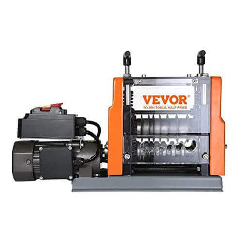Automatic Electric Wire Stripping Machine 60W with Visible Stripping Depth Reference, featuring six round channels and one flat channel.