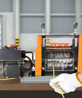 Automatic Electric Wire Stripping Machine 60W with Visible Stripping Depth Reference, showing wire insertion and operation detail.