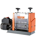 Automatic Electric Wire Stripping Machine 60W with Visible Stripping Depth Reference, showing orange casing and motor