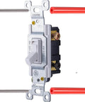 195 Pieces Electrical Outlet Extender Kit showing light switch with screws and red spacers for household and industrial projects.