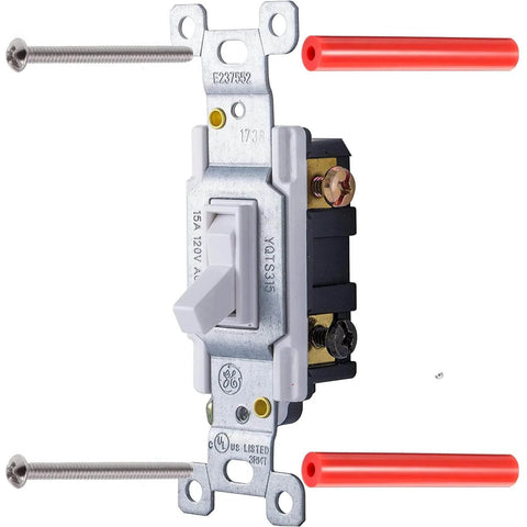 195 Pieces Electrical Outlet Extender Kit showing light switch with screws and red spacers for household and industrial projects.