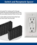 100 Piece Outlet Spacers For Electrical Boxes And Switch Receptacles Shims Extenders Black near an electrical outlet