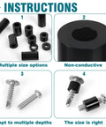 355 Piece Nylon Electrical Outlet Spacer Kit For Switch And Receptacle Screws Non Threaded Round Plastic Spacers Secure Fit