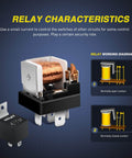 Pack Of 10 SPDT 5 Pin 12V Electrical Relays For Automotive Cars Trucks Marine Boats 30/40 Amp Heavy Duty Switch Relays Set