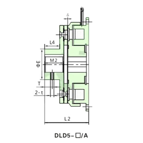 Technical diagram of Electromagnetic Clutch a Type Single Plate Clutch DC24V Dry Type Automatic Clutch Bearing Engine Accessories, 500283968