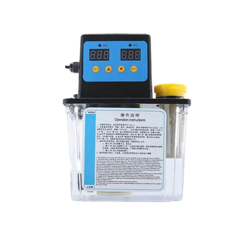 Automatic Lubrication Oil Pump DCR 50 220V with display, used for CNC Machine Engraver System, showing half liter capacity.