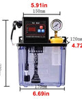 Workhorse 24V Electromagnetic Lubrication Pump For CNC Machine Tools 2L Auto Oil Dispenser with digital display and pressure gauge