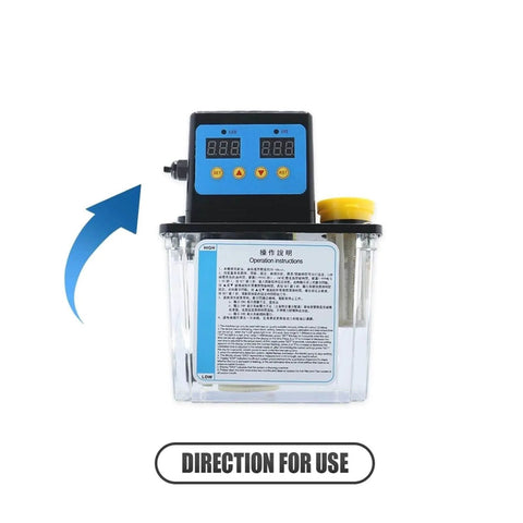 Pro-Grade Automatic Electromagnetic Lubrication Pump for CNC Routers and Engravers, 220V, clear casing with digital display