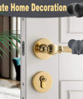 Elephant Shaped Door Handle Protectors Set For Wall Protection Silicone Door Stop Bumpers 6 Pack In Black White Gray