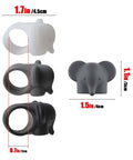 Elephant Shaped Door Handle Protectors Set For Wall Protection Silicone Door Stop Bumpers 6 Pack In Black White Gray