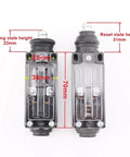 Elevator Speed Limiter Buffer Tension Wheel Switch Built Tough With Manual Reset And Automatic Reset Heavy Duty Replacement Part For LX26 UKS UKT Series Easy Install Smooth Safety Control Durable Construction For Reliable Lift Operation, showing working and reset state heights