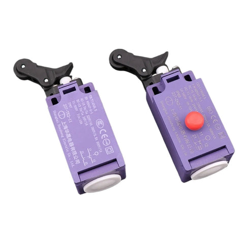 Elevator Speed Limiter Buffer Tension Wheel Switch With Manual Reset And Automatic Reset, models 237 TK2 11 and 237 ZK2 11, purple.