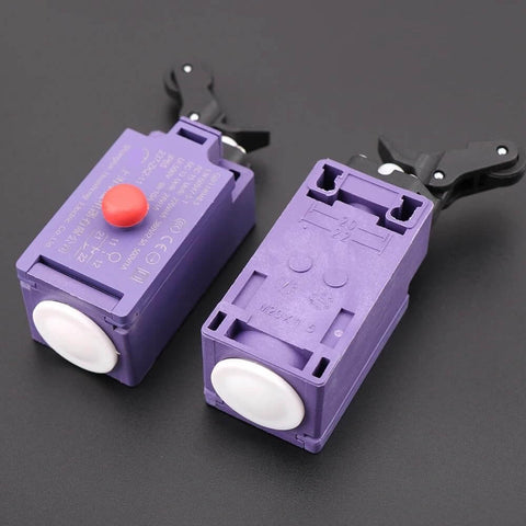 Elevator Speed Limiter Buffer With Tension Wheel Switch And Automatic Reset Manual Reset Option Wheel Equipped Replacement Part 237 TK2 11 And 237 ZK2 11 shown in close-up view