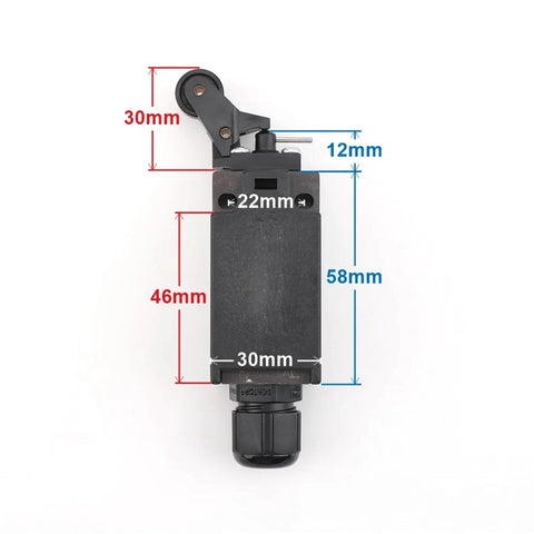 Pro Grade Elevator Speed Limiter Safety Reset Switch For Z3K 236-02ZR-M16 60947-5-1 Systems with dimensions marked.