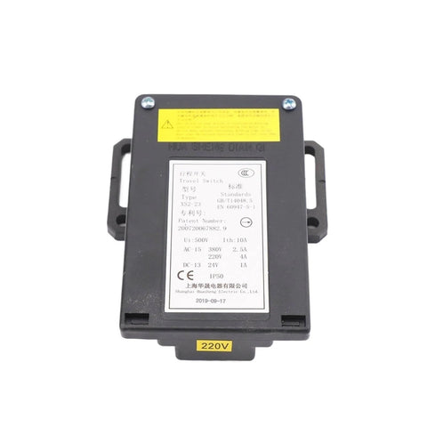 Elevator Speed Limiter Travel Switch Solenoid Valve XS1 23 Single Contact AC220V unit, black rectangular switch, 220V labeled