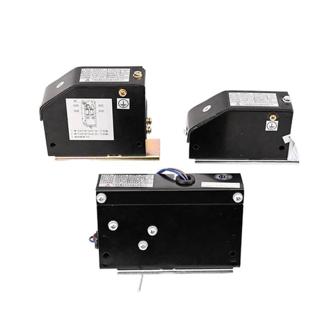 Elevator Speed Limiter Safety Switch Electromagnetic KG115-02 KG115-03 EL-1375, black, heavy-duty, front and side view