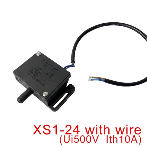 Elevator Travel Switch 220V 24V Machine Roomless Speed Limiter Accessory Kit With Wire, XS Series Limit Switch in industrial silver.