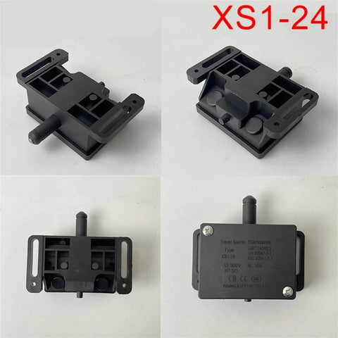 Elevator Travel Switch Kit For Machine Roomless Systems 220V And 24V Heavy Duty Speed Limiter Accessories, front and back view