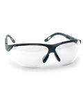 Elite Sport Shooting Glasses With Anti Fog UV Ventilated Comfort For Hunting, black frame, polycarbonate lenses, front view.